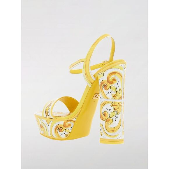 Dolce & Gabbana Flat Sandals Woman Yellow - Picture 3 of 3